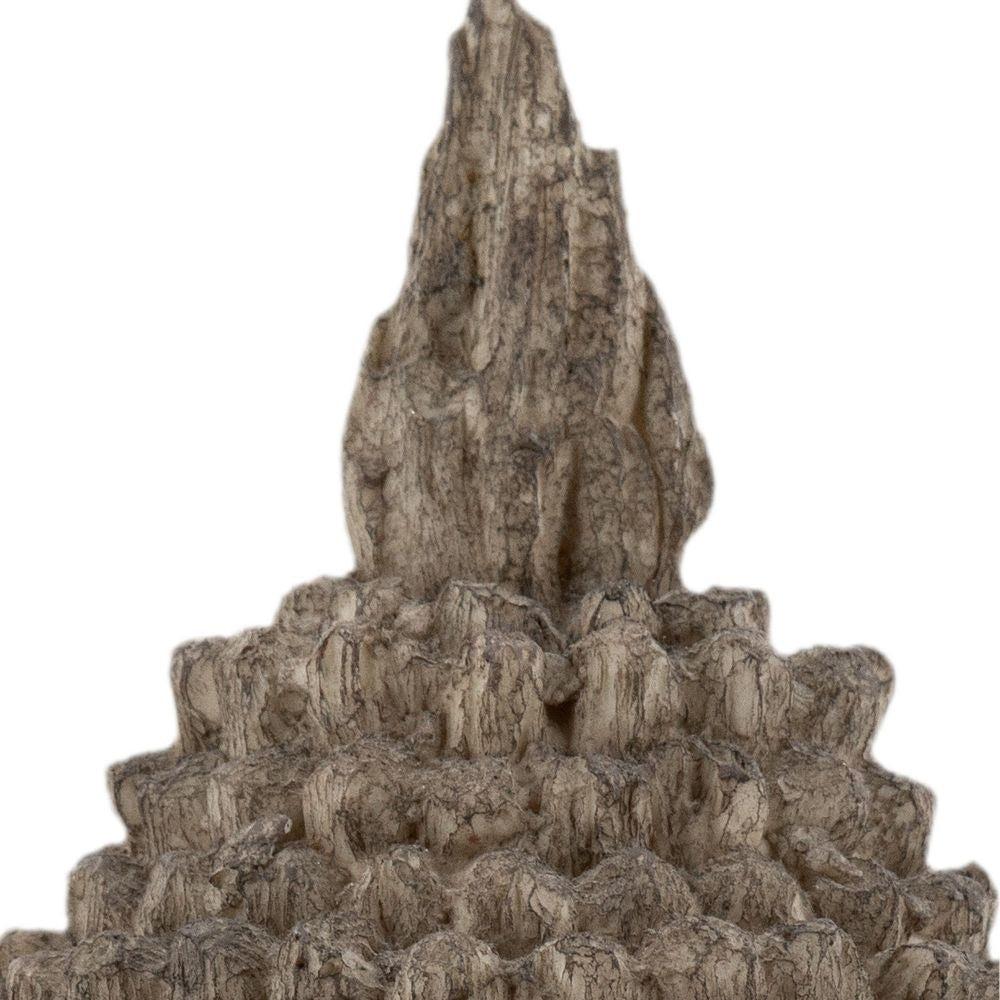 12 Inch Buddha Head Sculpture, Soothing Decorative Accent, Polyresin, Brown By Casagear Home