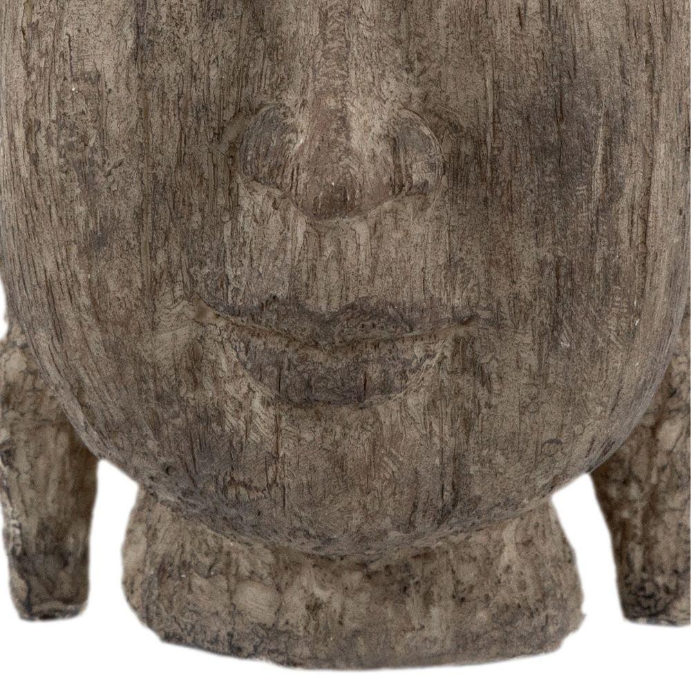 12 Inch Buddha Head Sculpture, Soothing Decorative Accent, Polyresin, Brown By Casagear Home