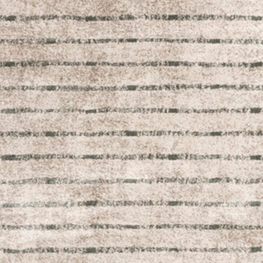 Ashley Bony 5 x 7 Area Rug, Stripe Pattern in Cream and Sage with Soft Texture