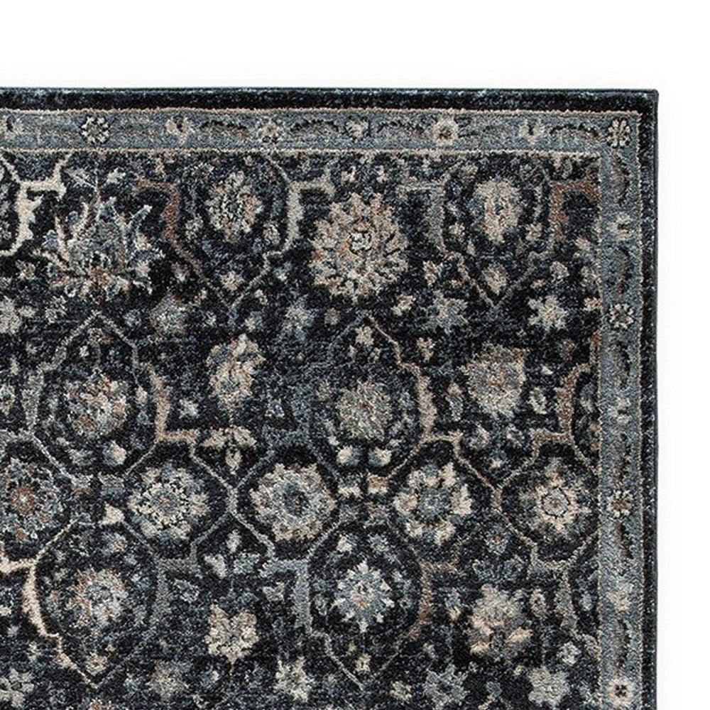 Ashley Hiy 5 x 7 Medium Area Rug, Persian-Inspired Design, Blue