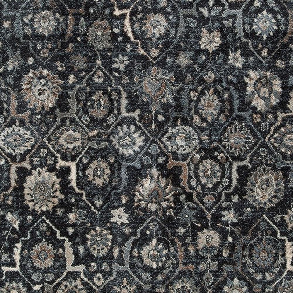 Ashley Hiy 5 x 7 Medium Area Rug, Persian-Inspired Design, Blue
