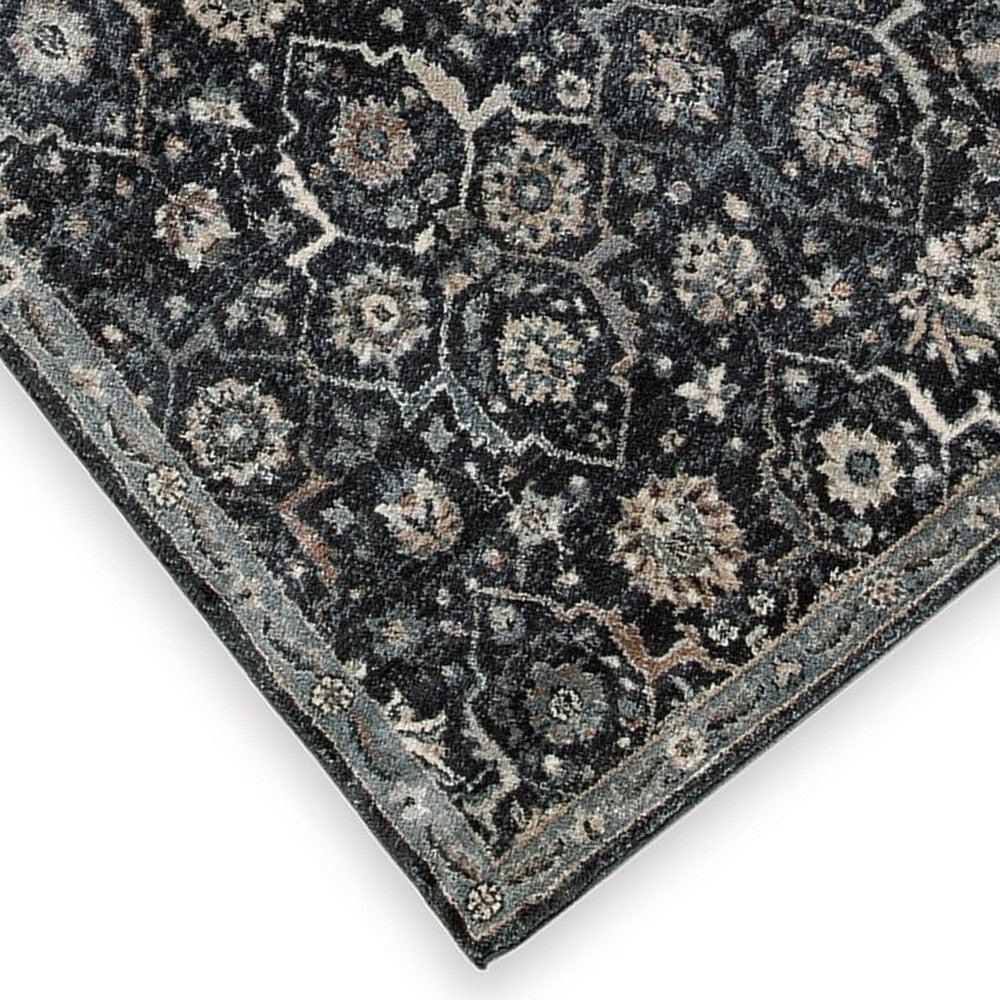Ashley Hiy 5 x 7 Medium Area Rug, Persian-Inspired Design, Blue